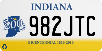 IN license plate 982JTC