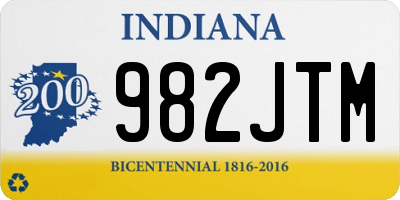 IN license plate 982JTM