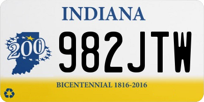 IN license plate 982JTW