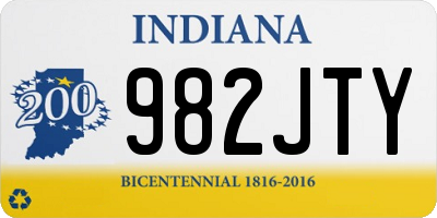 IN license plate 982JTY