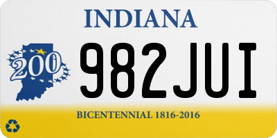 IN license plate 982JUI