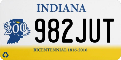 IN license plate 982JUT