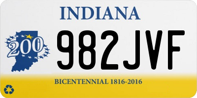 IN license plate 982JVF