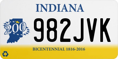 IN license plate 982JVK