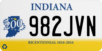 IN license plate 982JVN