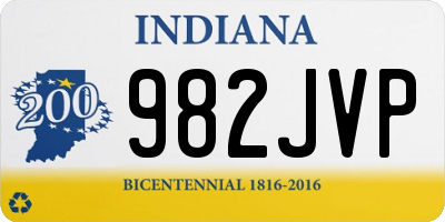 IN license plate 982JVP