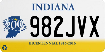 IN license plate 982JVX