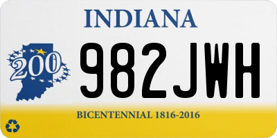 IN license plate 982JWH