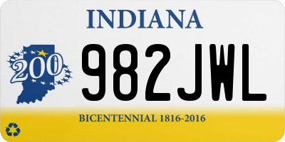 IN license plate 982JWL