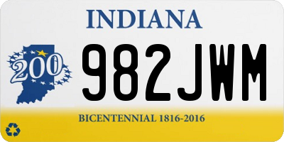 IN license plate 982JWM