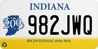 IN license plate 982JWQ