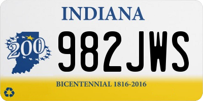 IN license plate 982JWS