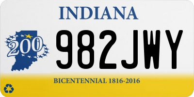 IN license plate 982JWY