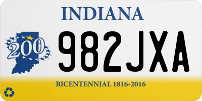 IN license plate 982JXA