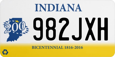 IN license plate 982JXH