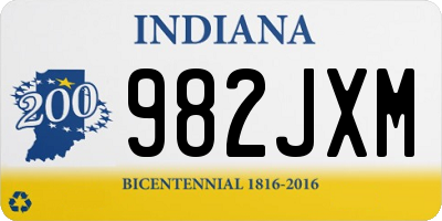 IN license plate 982JXM