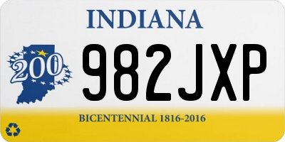 IN license plate 982JXP