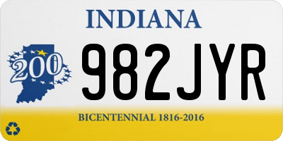 IN license plate 982JYR