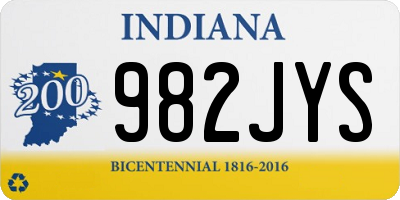 IN license plate 982JYS