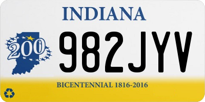 IN license plate 982JYV