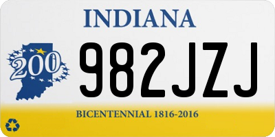 IN license plate 982JZJ