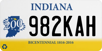 IN license plate 982KAH