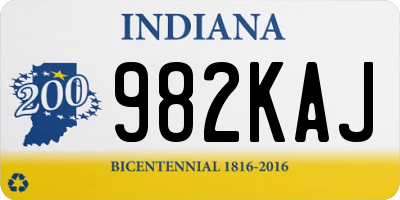 IN license plate 982KAJ