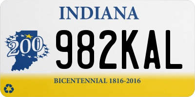 IN license plate 982KAL