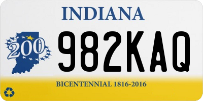 IN license plate 982KAQ