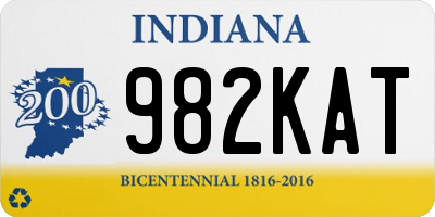 IN license plate 982KAT