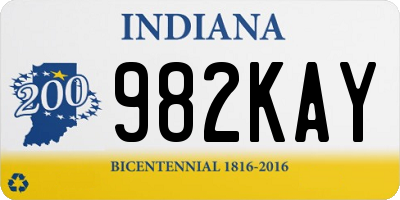 IN license plate 982KAY