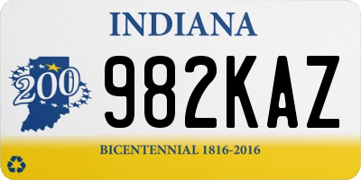 IN license plate 982KAZ