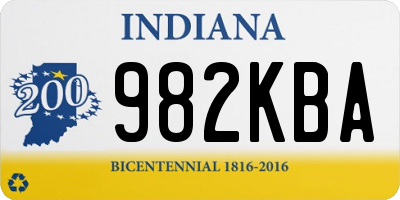 IN license plate 982KBA