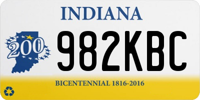 IN license plate 982KBC