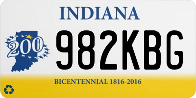 IN license plate 982KBG