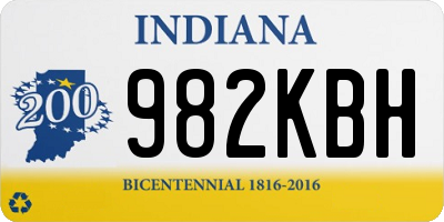 IN license plate 982KBH