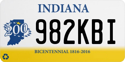 IN license plate 982KBI