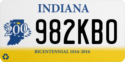IN license plate 982KBO