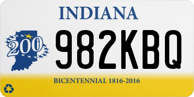 IN license plate 982KBQ