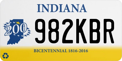 IN license plate 982KBR