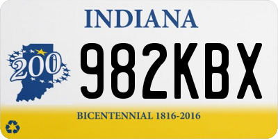 IN license plate 982KBX