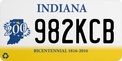 IN license plate 982KCB