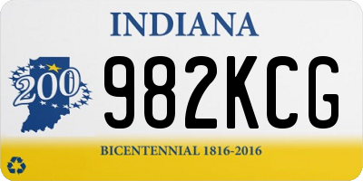IN license plate 982KCG