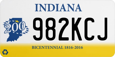 IN license plate 982KCJ