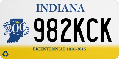 IN license plate 982KCK