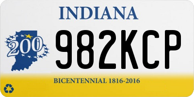 IN license plate 982KCP