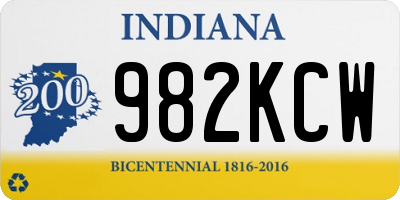 IN license plate 982KCW