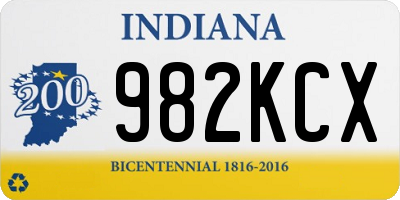 IN license plate 982KCX