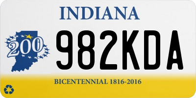 IN license plate 982KDA