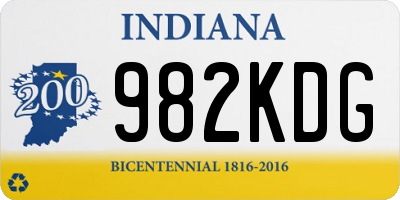 IN license plate 982KDG